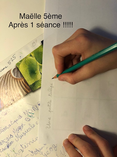 image d'un élève après la rééducation